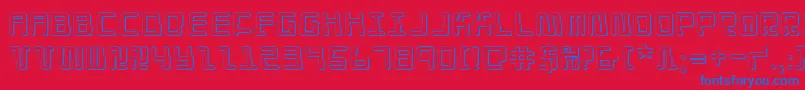 Droidlover3D Font – Blue Fonts on Red Background