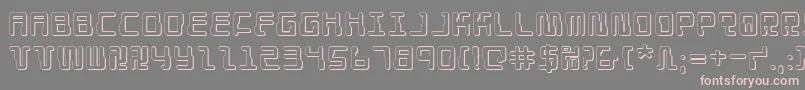 Czcionka Droidlover3D – różowe czcionki na szarym tle