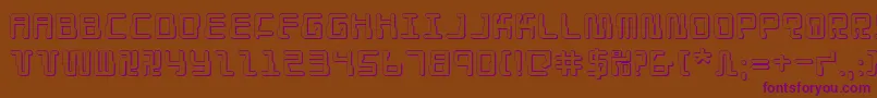 Droidlover3D Font – Purple Fonts on Brown Background