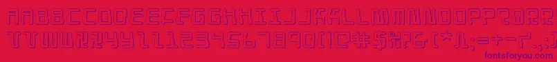 Droidlover3D Font – Purple Fonts on Red Background