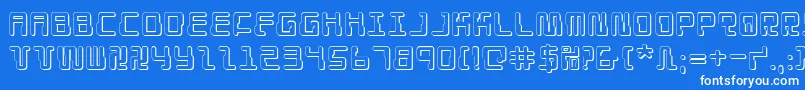 Droidlover3D Font – White Fonts on Blue Background