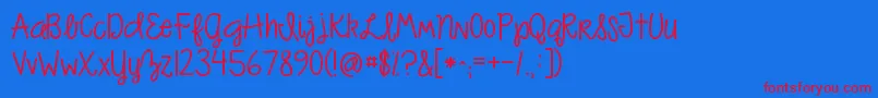 Kgasthedeer Font – Red Fonts on Blue Background