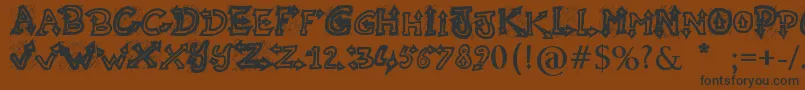 RaslaniUndaground Font – Black Fonts on Brown Background