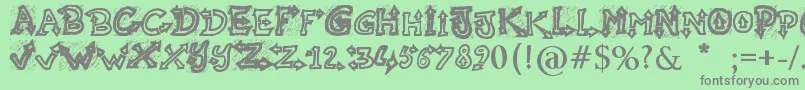 RaslaniUndaground Font – Gray Fonts on Green Background