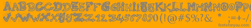 RaslaniUndaground Font – Gray Fonts on Orange Background