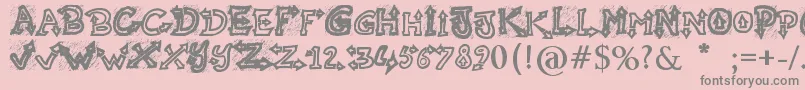 RaslaniUndaground-Schriftart – Graue Schriften auf rosa Hintergrund
