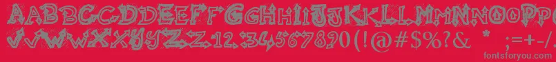 RaslaniUndaground Font – Gray Fonts on Red Background