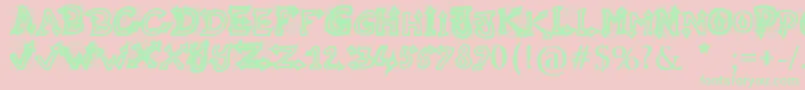 RaslaniUndaground Font – Green Fonts on Pink Background