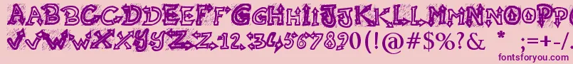 RaslaniUndaground Font – Purple Fonts on Pink Background