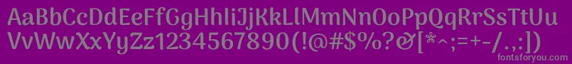 フォントArimamaduraiExtrabold – 紫の背景に灰色の文字