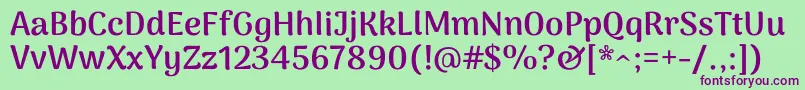 ArimamaduraiExtrabold Font – Purple Fonts on Green Background