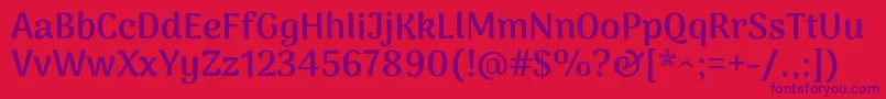 ArimamaduraiExtrabold Font – Purple Fonts on Red Background
