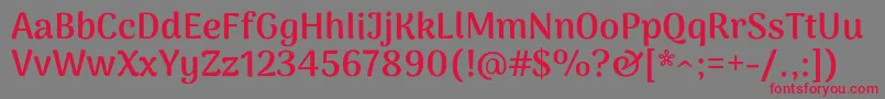 ArimamaduraiExtrabold-Schriftart – Rote Schriften auf grauem Hintergrund