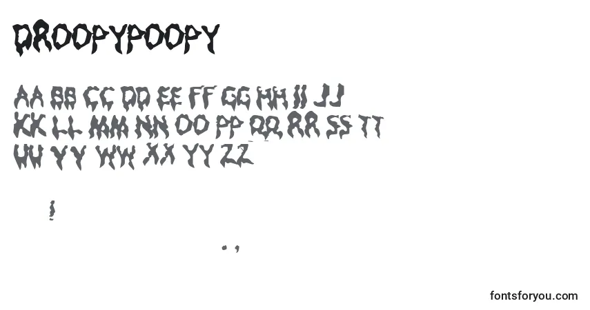 Schriftart DroopyPoopy – Alphabet, Zahlen, spezielle Symbole