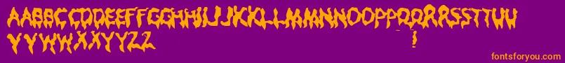 DroopyPoopy Font – Orange Fonts on Purple Background