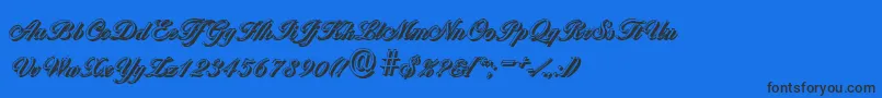 BallantinesshadowLightRegular Font – Black Fonts on Blue Background