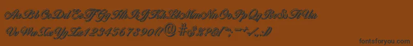 BallantinesshadowLightRegular Font – Black Fonts on Brown Background
