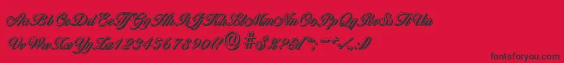 BallantinesshadowLightRegular Font – Black Fonts on Red Background