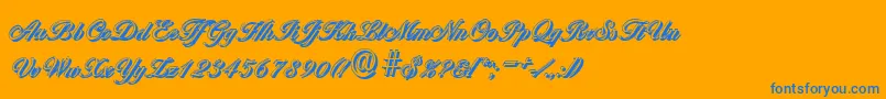 BallantinesshadowLightRegular Font – Blue Fonts on Orange Background