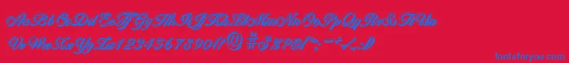 fuente BallantinesshadowLightRegular – Fuentes Azules Sobre Fondo Rojo