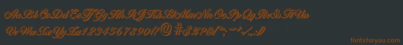 BallantinesshadowLightRegular Font – Brown Fonts on Black Background