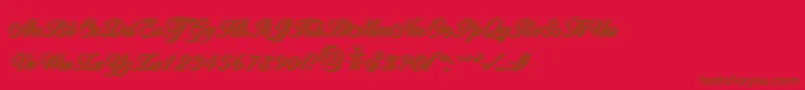 BallantinesshadowLightRegular Font – Brown Fonts on Red Background