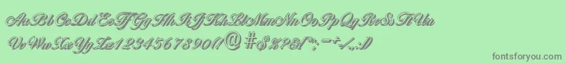 BallantinesshadowLightRegular Font – Gray Fonts on Green Background