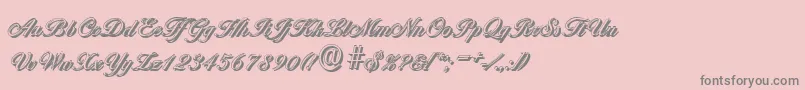 BallantinesshadowLightRegular Font – Gray Fonts on Pink Background