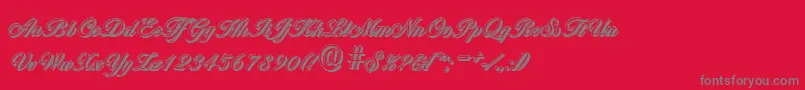 fuente BallantinesshadowLightRegular – Fuentes Grises Sobre Fondo Rojo