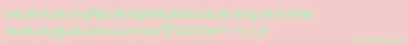 BallantinesshadowLightRegular Font – Green Fonts on Pink Background