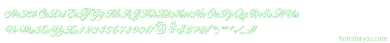 BallantinesshadowLightRegular Font – Green Fonts on White Background