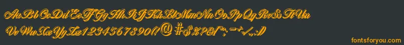 BallantinesshadowLightRegular Font – Orange Fonts on Black Background