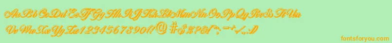 BallantinesshadowLightRegular Font – Orange Fonts on Green Background