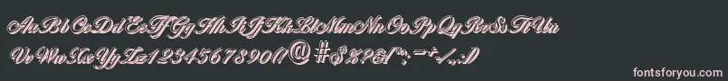 BallantinesshadowLightRegular Font – Pink Fonts on Black Background