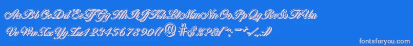 BallantinesshadowLightRegular Font – Pink Fonts on Blue Background
