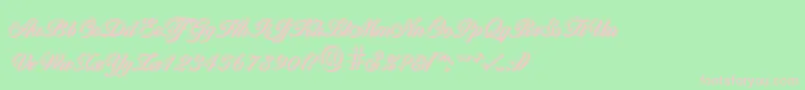 BallantinesshadowLightRegular Font – Pink Fonts on Green Background