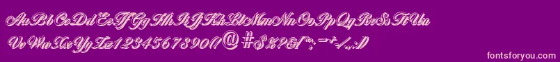 BallantinesshadowLightRegular Font – Pink Fonts on Purple Background