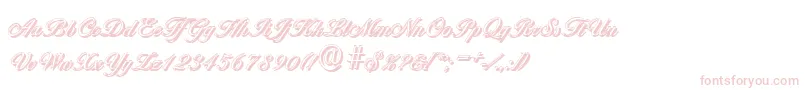 BallantinesshadowLightRegular Font – Pink Fonts on White Background