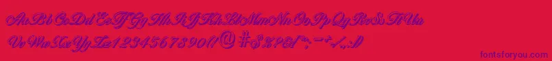 Шрифт BallantinesshadowLightRegular – фиолетовые шрифты на красном фоне