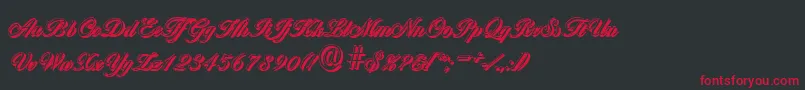 BallantinesshadowLightRegular Font – Red Fonts on Black Background