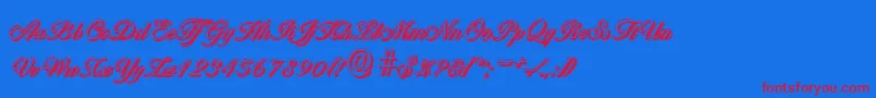 fuente BallantinesshadowLightRegular – Fuentes Rojas Sobre Fondo Azul