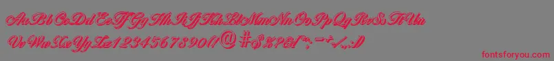 BallantinesshadowLightRegular Font – Red Fonts on Gray Background