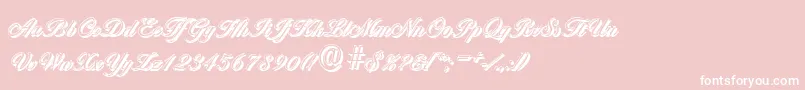 BallantinesshadowLightRegular Font – White Fonts on Pink Background