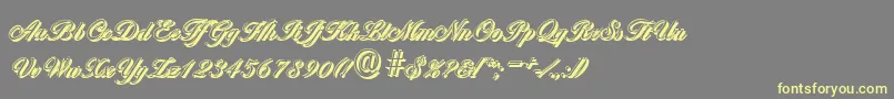 BallantinesshadowLightRegular Font – Yellow Fonts on Gray Background