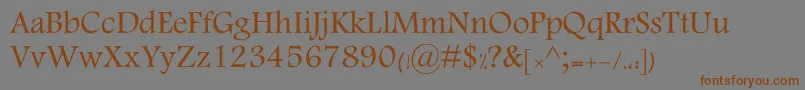 KKamran Font – Brown Fonts on Gray Background