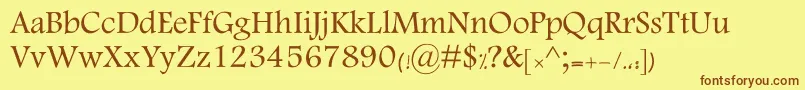 KKamran Font – Brown Fonts on Yellow Background