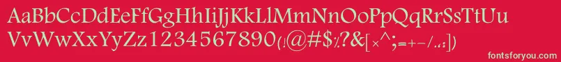 KKamran Font – Green Fonts on Red Background