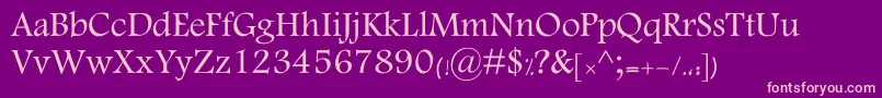 KKamran Font – Pink Fonts on Purple Background