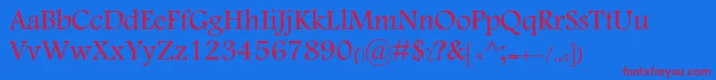 KKamran Font – Red Fonts on Blue Background