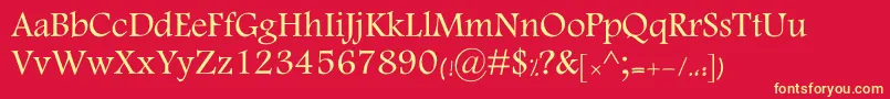 KKamran Font – Yellow Fonts on Red Background